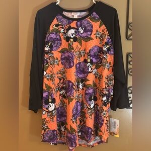 Disney Lularoe Minnie Randy Raglan Top 3XL NWT